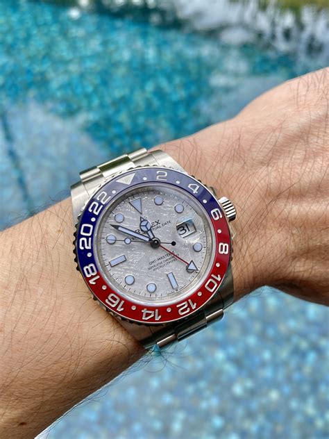 rolex gmt meteorite review